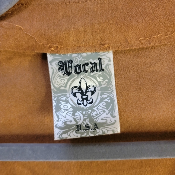 Vocal Women's Faux Suede Western Fringe Jacket - Picture 3 of 4